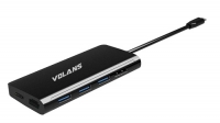 Volans Aluminium USB-C Multiport Adapter, Power Delivery, HDMI2.0, LAN