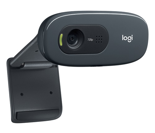 Logitech 960-001084, C270i, HD Webcam, 720p/30 Frames, Plug and Play, Built-in Noise Reducing Mic, Auto Light Correction, Fixed Focus, Universal clip fits laptops, LCD or monitors,  2 Years Warranty