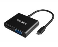 Volans Aluminium USB-C Multiport Adapter, Power Delivery