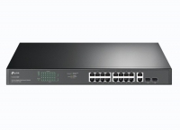 TP-Link TL-SG1218MP 18-Port Gigabit Rackmount Switch With 16 PoE+ & 2 SFP Slots, 16× Gigabit PoE+ Ports, 2× Gigabit Non-PoE Ports, 2× Combo Gigabit SF