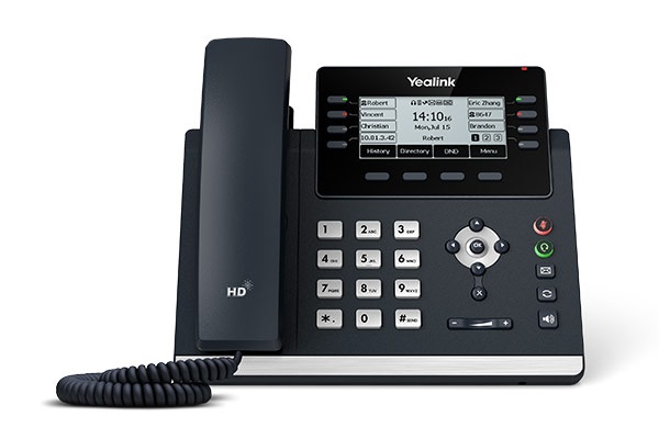 Yealink SIP-T43U, T43U 12 Line IP phone, 3.7" 360x160 pixel Graphical LCD with backlight, Dual USB Ports, POE Support, Wall Mountable, OPUS Codec Support