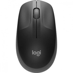 Logitech M190 Full Size Wireless Mouse, 1000 dpi, USB, Charcoal