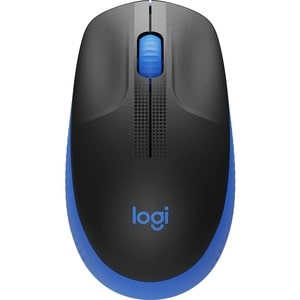 Logitech 910-005914, M190 Full Size Wireless Mouse, 1000 dpi, USB, Blue, 1 Year Warranty