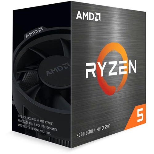 AMD 100-100000065BOX, Ryzen 5 5600X, AM4 Socket, 6 Core, 12 Threads, Base: 3.7GHz, Turbo Speed: 4.6GHz, 32MB Cache, TDP:65W, 3 Year Warranty