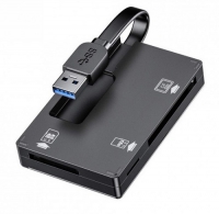 Simplecom CR309 3-Slot SuperSpeed USB 3.0 Card Reader with Card Storage Case