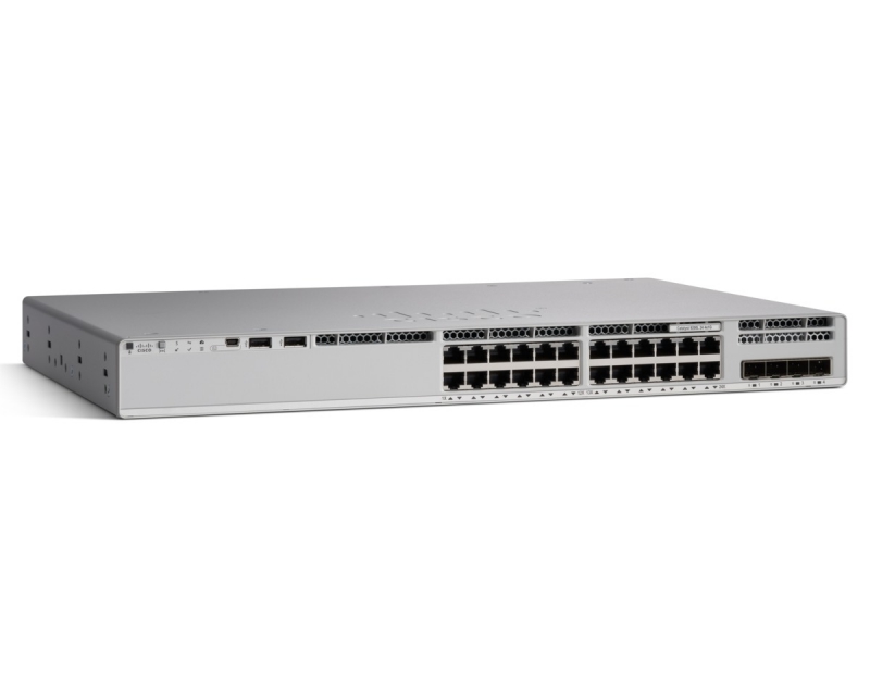 Cisco C9200L-24P-4G-E, Catalyst C9200L 4G Ethernet Switch, 24xGbE Port, 4xSFP Port, 2 Layer Supported, Manageable, Modular, Limited Lifetime Warranty