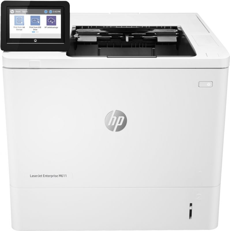 HP 7PS84A, M611dn Mono Laserjet Enterprise Printer, up to 600dpi, up to 61ppm, 512MB, Duplex Print, 550 Input Sheet Capacity, 1x USB 2.0 Device Port, 2x USB 2.0 Host Ports, 1x Gigabit Port