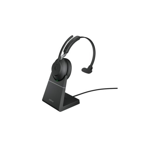 JABRA 26599-889-989, Wireless Evolve2 65, UC, MONO, Bluetooth Hadset, With Charging Stand & Link 390a BT, USB-A, 2 Year Warranty.